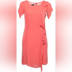 Emporio Armani Coral Pink 100% Silk Dress